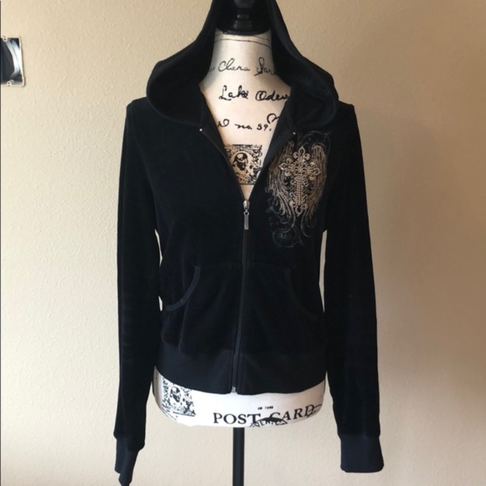 Velour sweat outfit with faith design